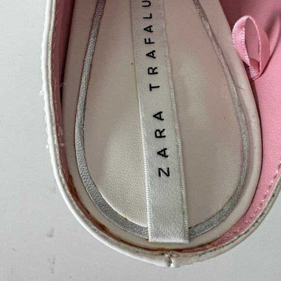 Zara Sculptural Kitten Heel Ecru (off) White Mules Slides, Size 37 EU (6.5-7 US) - Picture 12 of 15